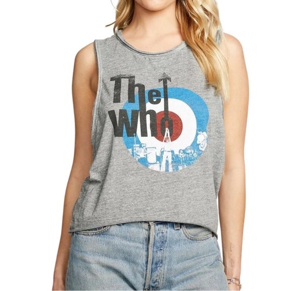 Chaser Tops - NWT Chaser The Who w/Target Tank in Grey Rock Band Album Tee TShirt Top M